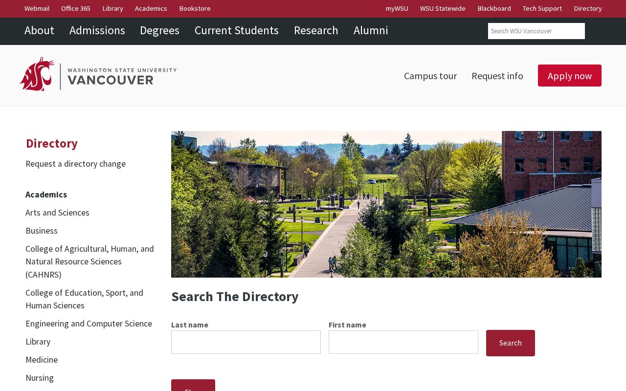 Five Corners people directories screenshot of WSU Vancouver staff search