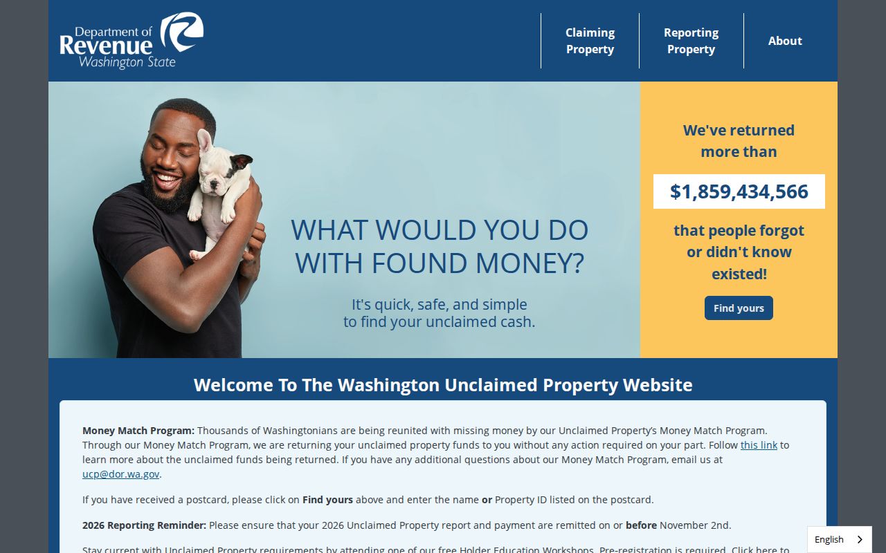 Five Corners people search in Washington unclaimed property records