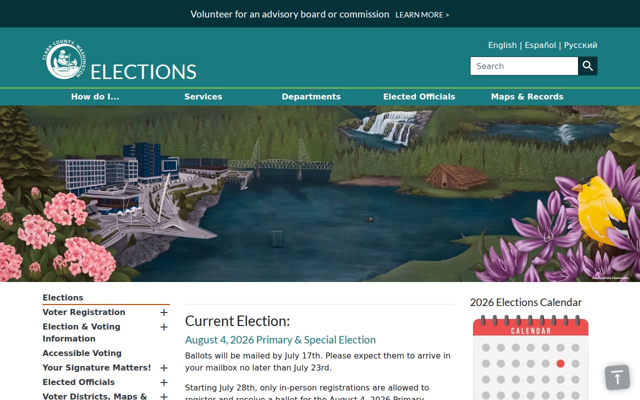 Five Corners voter registration services at Clark County Elections